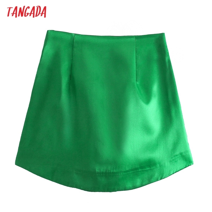 Tangada Women Green Skirts Faldas Mujer Zipper French Style Female Mini Skirt AB15 210708
Tangada Women Green Skirts Faldas Mujer Zipper French Style Female Mini Skirt AB15 210708