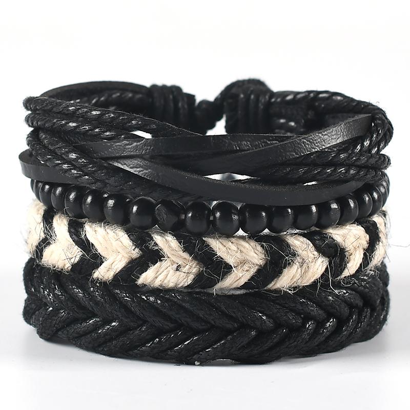 Beaded, Strands Leather Bracelet Men's Fashion Braided Handmade Beaded Rope Wrapped Bracelets And Men Jewelry
Beaded, Strands Leather Bracelet Men's Fashion Braided Handmade Beaded Rope Wrapped Bracelets And Men Jewelry