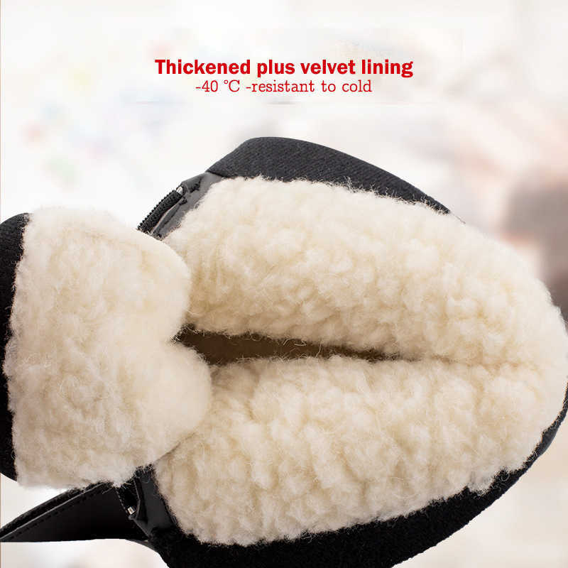 Winter Boots Men High-top Water-resistant Cotton Shoes Male Plus Velvet Warm Couple Snow Boots Northeast Outdoor Casual Shoes 210826