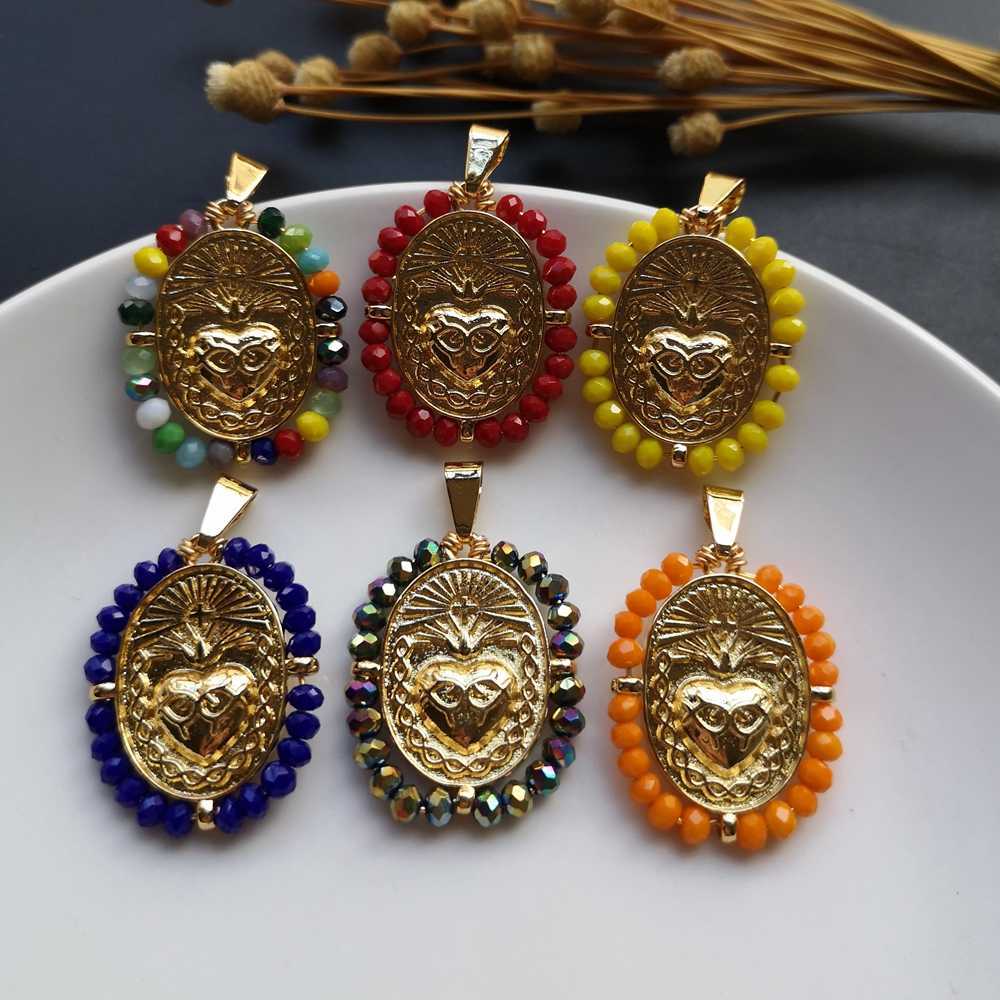 10pcs/lot 22x29mm Copper Sacred Heart Pendant Natural Freshwater Pearl Sacred Heart Charms for Necklace Gift & Women X0707
10pcs/lot 22x29mm Copper Sacred Heart Pendant Natural Freshwater Pearl Sacred Heart Charms for Necklace Gift & Women X0707