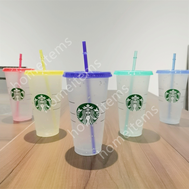 Starbucks Plastic cups grade fine color changing Tumblers rainbow straws high transparency Drink ware and coffee Flat Bottom Pillar Shape Lid Mugs Bardian 50 PCS DHL, Clear
Starbucks Plastic cups grade fine color changing Tumblers rainbow straws high transparency Drink ware and coffee Flat Bottom Pillar Shape Lid Mugs Bardian 50 PCS DHL, Clear