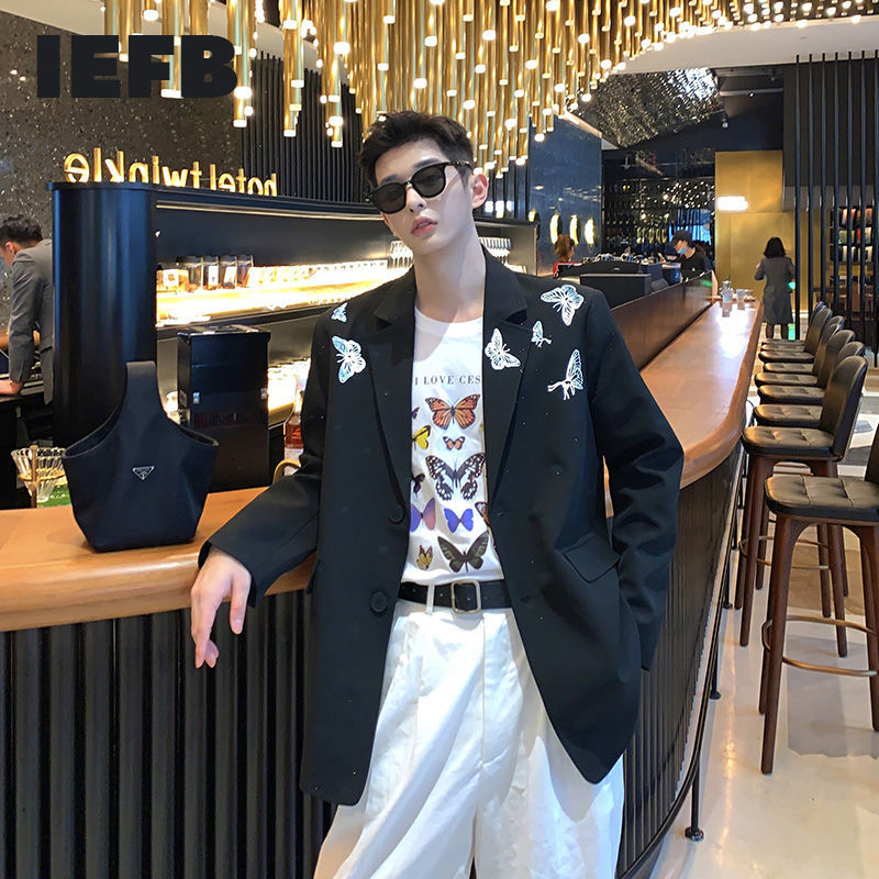 IEFB Men's Clothing Streetwear Suit Coat Reflective Niche Design Cuasal Black Blazer Loose Coats 9Y6692 210524
IEFB Men's Clothing Streetwear Suit Coat Reflective Niche Design Cuasal Black Blazer Loose Coats 9Y6692 210524