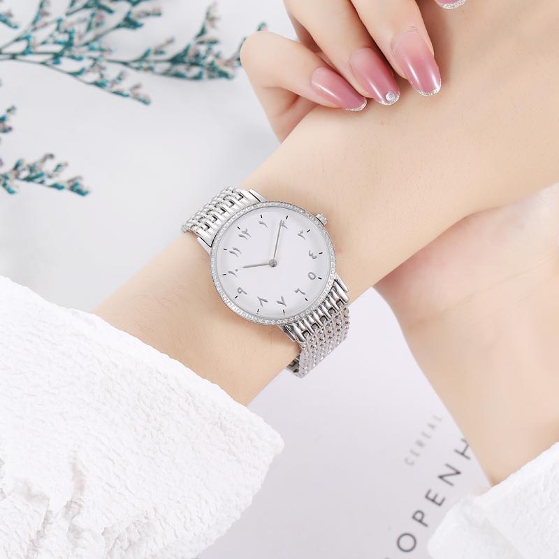 Wristwatches Luxury Arabic Number Numerals Watch Arabian Wristwatch Unisex Super Thin Case Japanese Movement Elegant Clocks Islamic Hours, Silver
Wristwatches Luxury Arabic Number Numerals Watch Arabian Wristwatch Unisex Super Thin Case Japanese Movement Elegant Clocks Islamic Hours, Silver