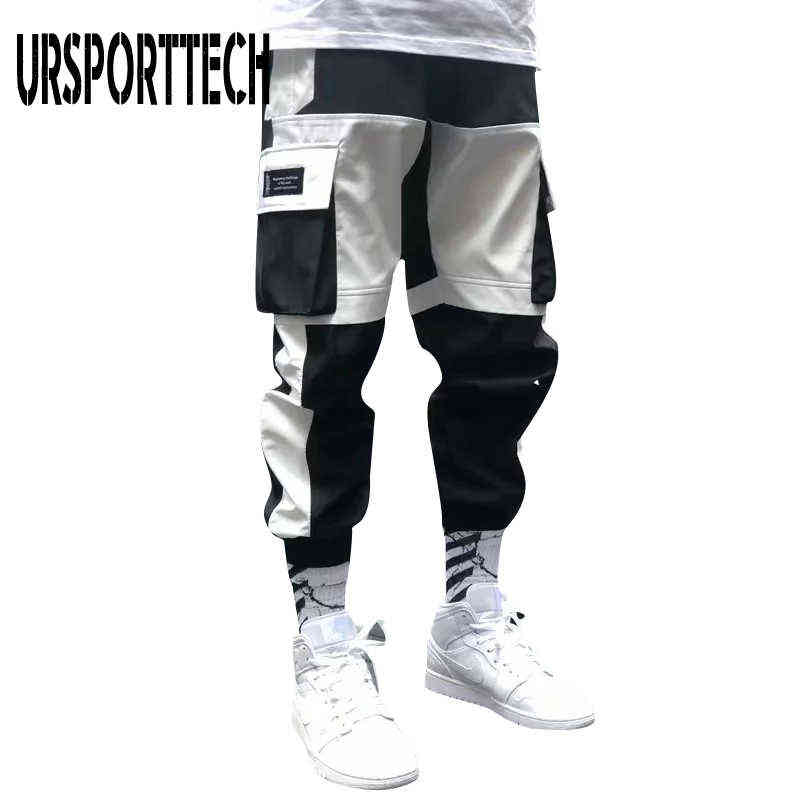 Cargo Men Pants Trousers Hip Hop Joggers Teenager Boys Pants Pocket Casual Techwear Harem Streetwear Student Trousers Sweatpants 211112