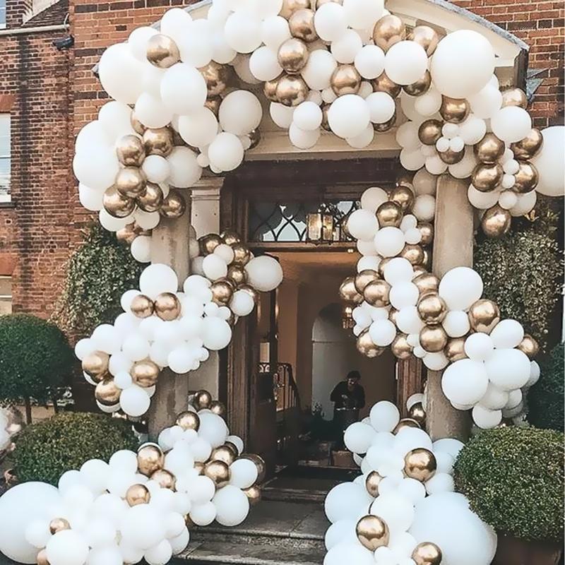 Party Decoration 5/10/18inch High-grade Matte White Latex Balloons Mix Metallic Gold Air Helium Ball Birthday Decor Year Wedding Globos
Party Decoration 5/10/18inch High-grade Matte White Latex Balloons Mix Metallic Gold Air Helium Ball Birthday Decor Year Wedding Globos