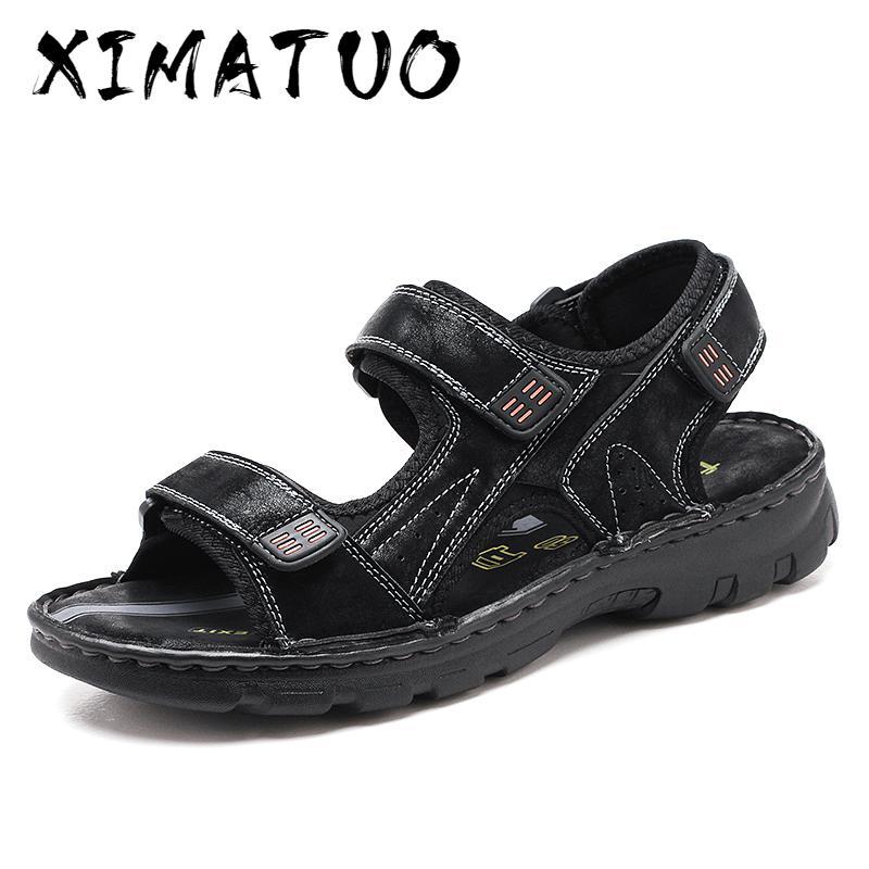 Sandals Summer Male Outdoor Men Comfortable Casual Shoes Microfiber Leather Breathable Beach Flip Flops Plus Size, Black
Sandals Summer Male Outdoor Men Comfortable Casual Shoes Microfiber Leather Breathable Beach Flip Flops Plus Size, Black