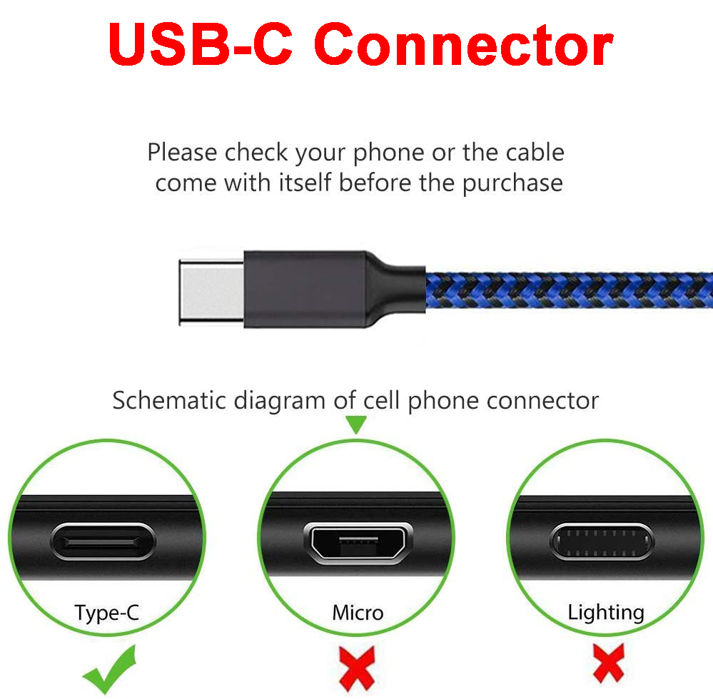 It is suitable for cables Samsung Galaxy A10 A20 A51 S20 S10 S9 S8 a11,note 109 8,moto,LG,USB C-type data synchronous charging cable, fast cable nylon knitting, Black and white
It is suitable for cables Samsung Galaxy A10 A20 A51 S20 S10 S9 S8 a11,note 109 8,moto,LG,USB C-type data synchronous charging cable, fast cable nylon knitting, Black and white