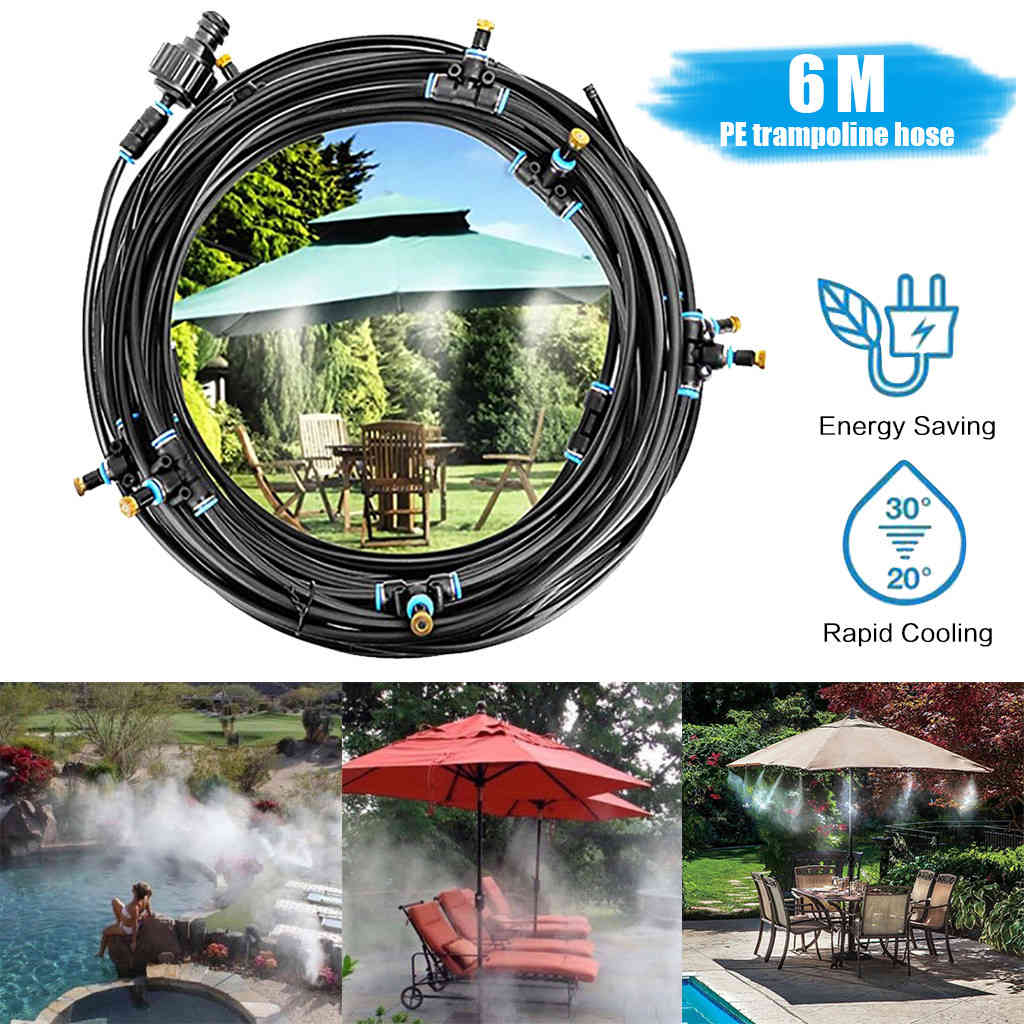 6/15 meters per trampoline spray tube assembly Cooling spray sprinkler garden grass for summer garden, trampoline, irrigation