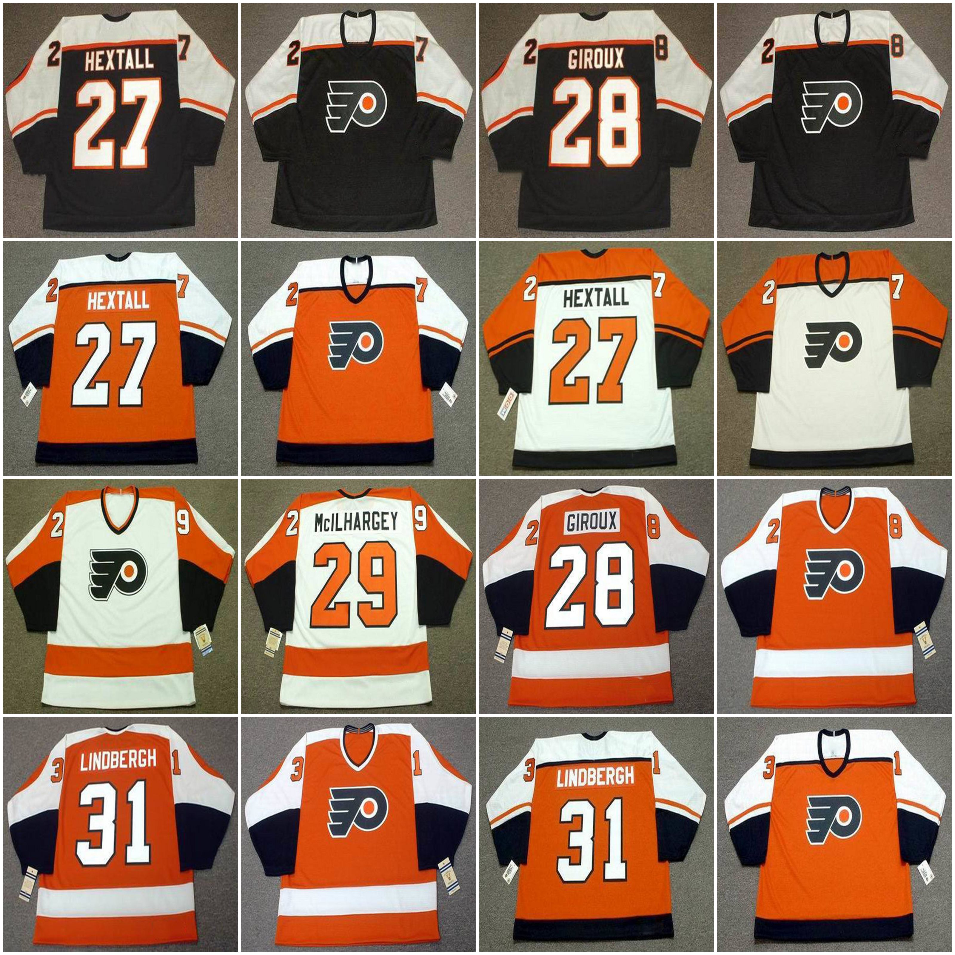 Philadelphia Flyers Hockey Jersey 27 RON HEXTALL 1987 GIROUX 1970's McILHARGEY LINDBERGH PEETERS DESJARDINS 1997 STOCK COFFEY BRASHEAR LINDROS, 88 eric lindros 1998 black
Philadelphia Flyers Hockey Jersey 27 RON HEXTALL 1987 GIROUX 1970's McILHARGEY LINDBERGH PEETERS DESJARDINS 1997 STOCK COFFEY BRASHEAR LINDROS, 88 eric lindros 1998 black
