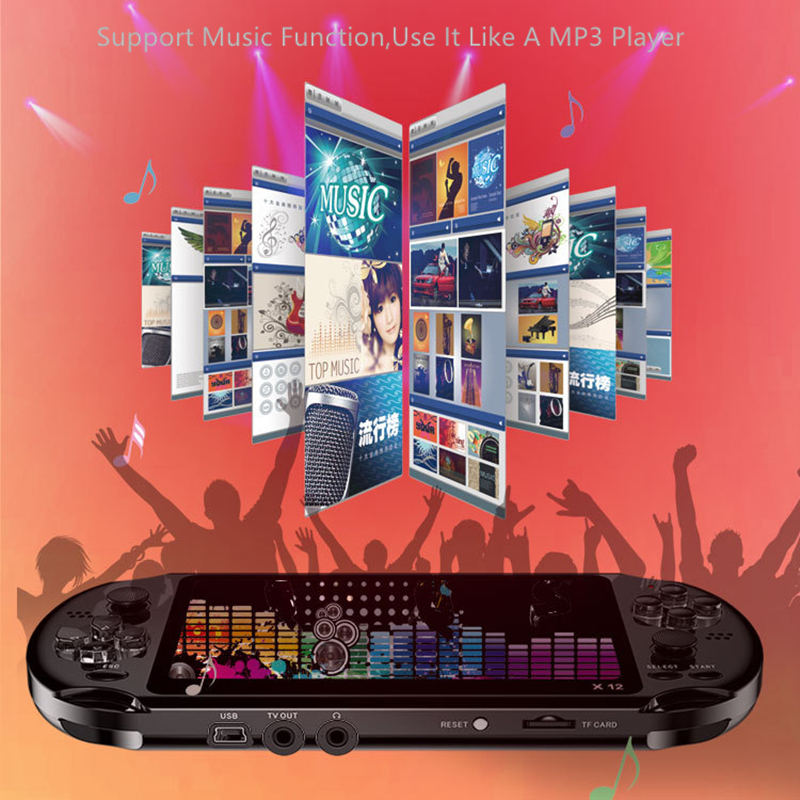 Newest 5.1 inch Handheld Portable Game Console Dual Joystick 8GB preloaded 1000 free games support TV Out video game machine 210317