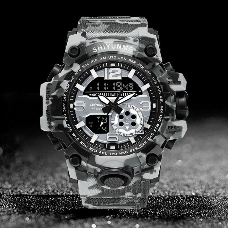 Wristwatches SHIYUNME Men Military Watch G Style Camouflage Sport LED Digital 50M Waterproof S Male Clock Relogio Masculino, Red
Wristwatches SHIYUNME Men Military Watch G Style Camouflage Sport LED Digital 50M Waterproof S Male Clock Relogio Masculino, Red