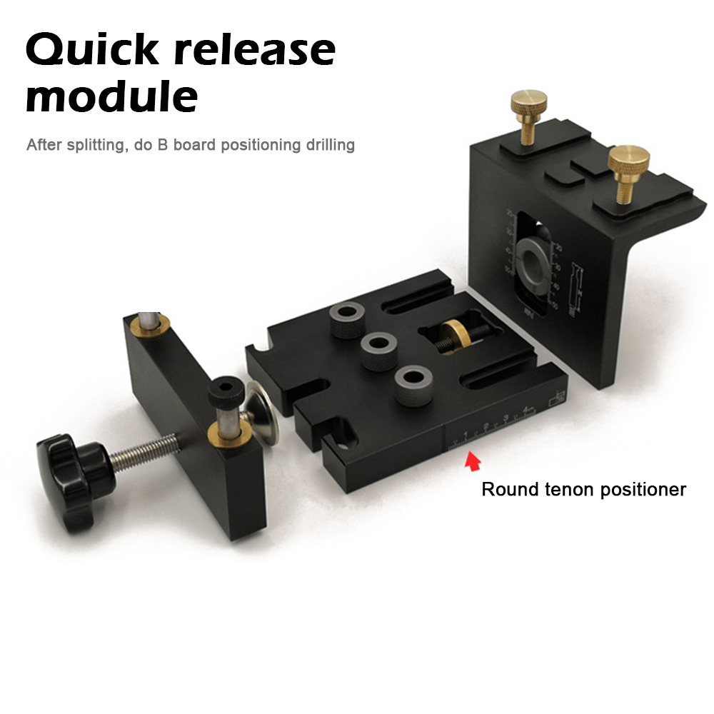 Locator Jig 3 In 1 Woodworking Doweling Jig Kit With Positioning Clip Adjustable Drilling Guide Puncher Locator Carpentry Tools
