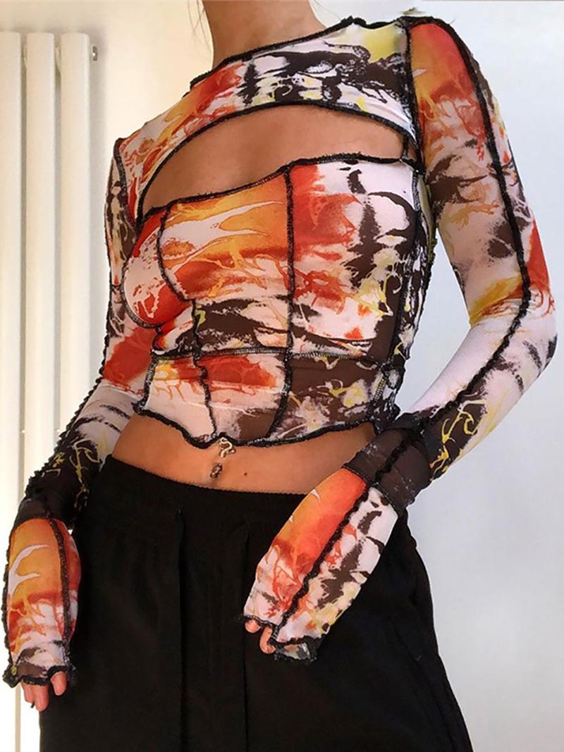 Women' T-Shirt Women Fashion Tops Print Cut Out Cyber Y2k Crop Top T-Shirts Long Sleeve Party Club Street Tees Dark Academia Gothic Clothes, Orange
Women' T-Shirt Women Fashion Tops Print Cut Out Cyber Y2k Crop Top T-Shirts Long Sleeve Party Club Street Tees Dark Academia Gothic Clothes, Orange