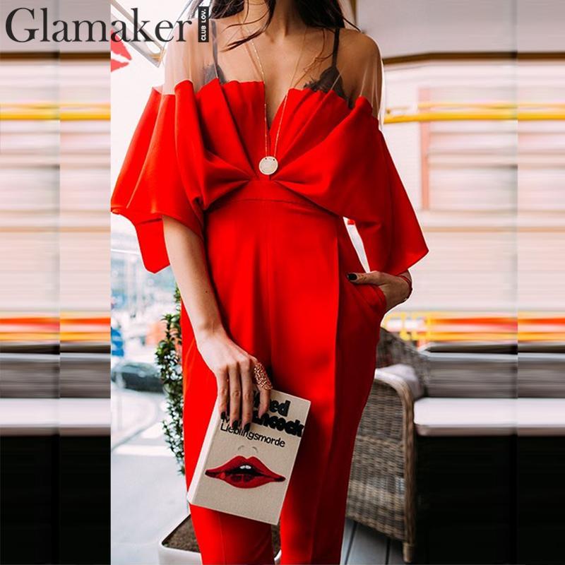 Glamaker Sexy patchwork pleated long jumpsuit summer Women batwing sleeve red jumpsuit romper Female v neck playsuit overalls, Green
Glamaker Sexy patchwork pleated long jumpsuit summer Women batwing sleeve red jumpsuit romper Female v neck playsuit overalls, Green