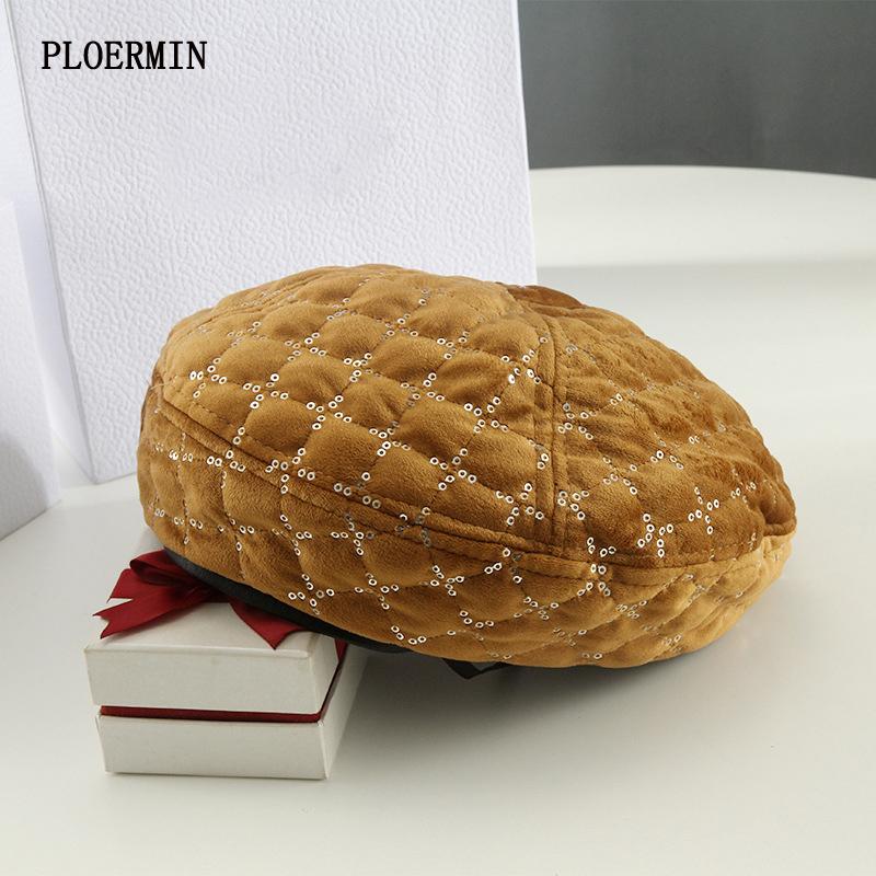 Berets Brand Elegant Women Sequins Plaid Beret For Women's Fashion Octagonal Hats Autumn Winter Warm British Vintage Female Painter Hat, Black
Berets Brand Elegant Women Sequins Plaid Beret For Women's Fashion Octagonal Hats Autumn Winter Warm British Vintage Female Painter Hat, Black