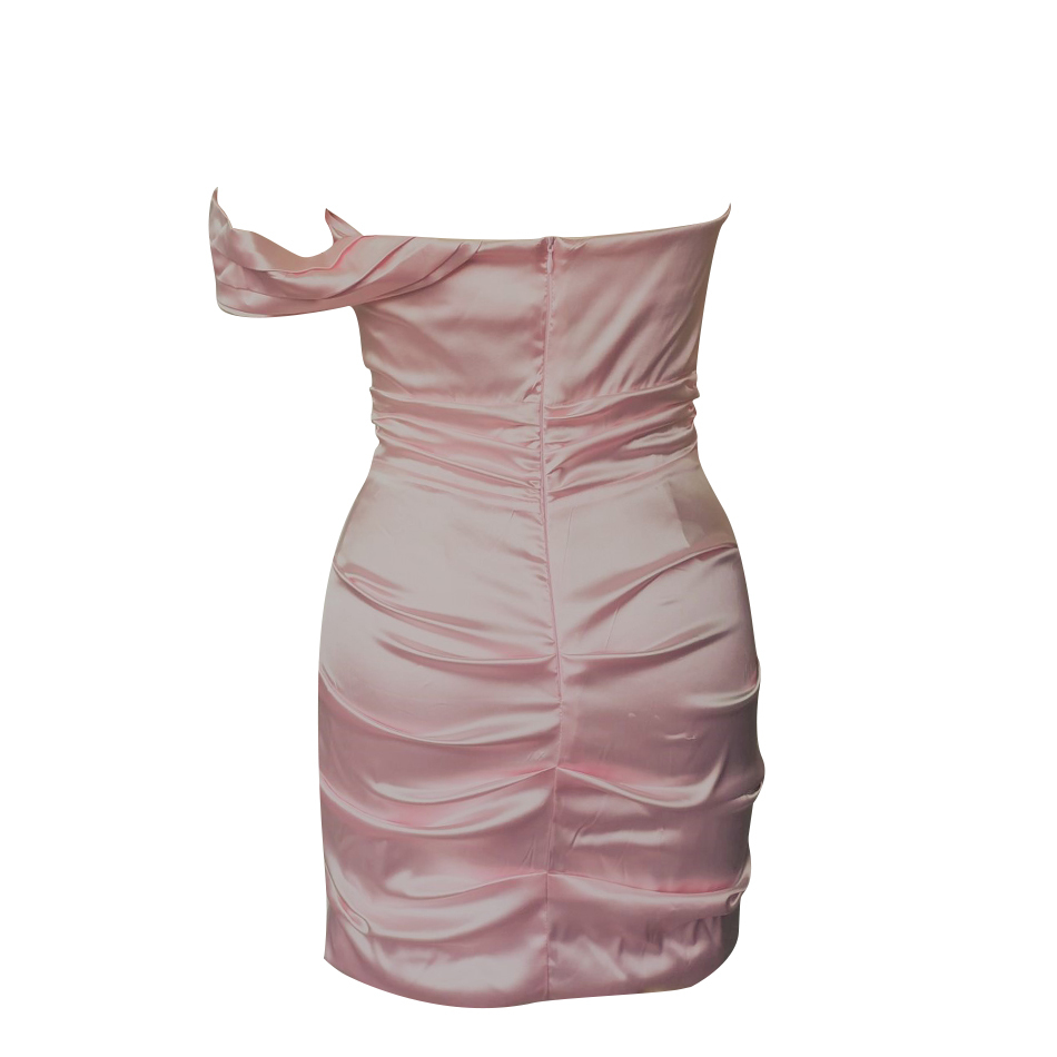 Summer Fashion One Shoulder White Mini Dress Sexy Sleeveless Women Club Celebrity Runway Party Dresses Vestidos 210423