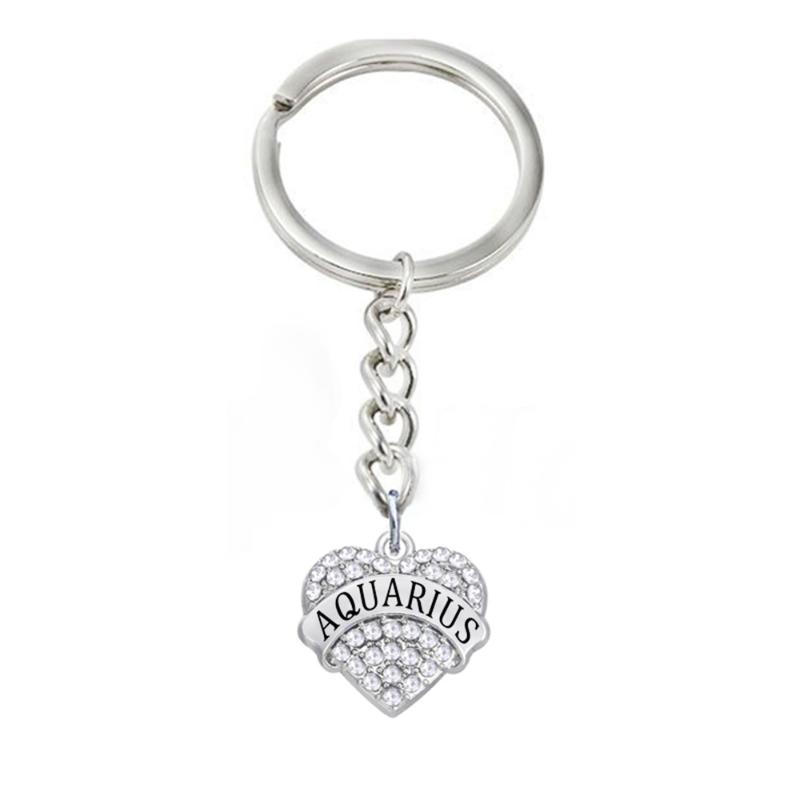 Keychains DOUBLE NOSE Alibaba Fashion Crystal Car Key Ring Jewelry Hearts Style Aquarius Zodiac Charm Keychain
Keychains DOUBLE NOSE Alibaba Fashion Crystal Car Key Ring Jewelry Hearts Style Aquarius Zodiac Charm Keychain