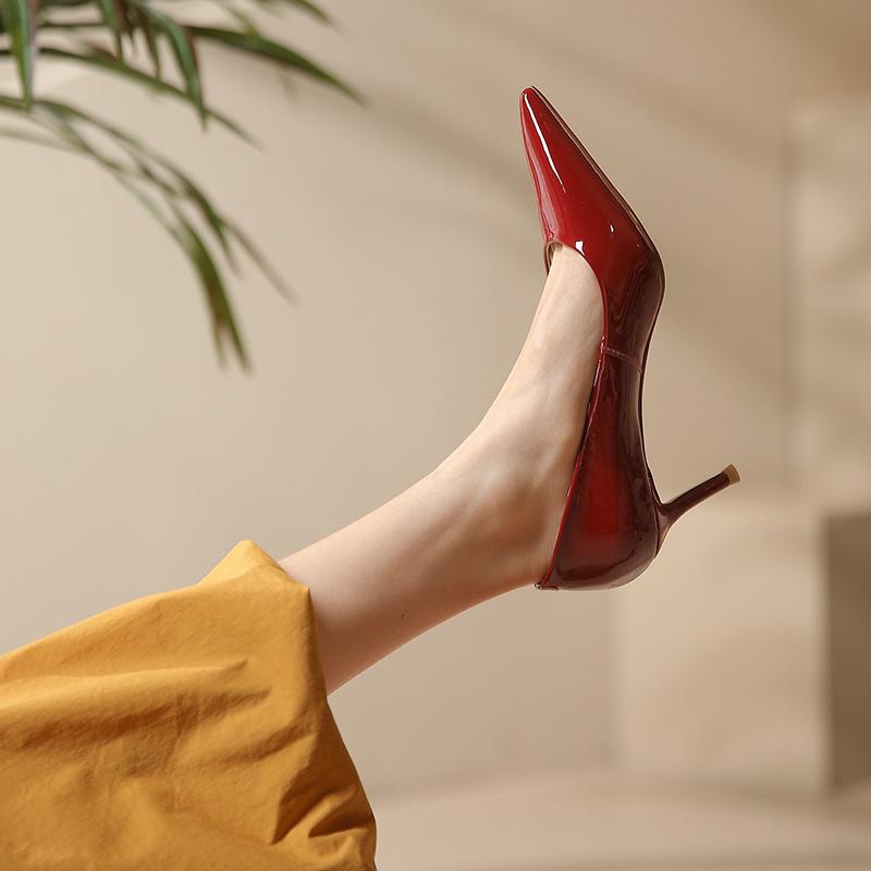 Dress Shoes Chaussure Femme Spring High Heels Women Pumps Patent Leather Simple Elegant Female Office Lady, Black
Dress Shoes Chaussure Femme Spring High Heels Women Pumps Patent Leather Simple Elegant Female Office Lady, Black