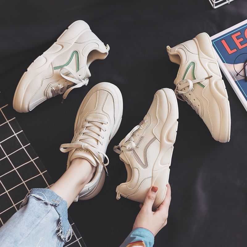 2021 Spring and Autumn New Sports Shoes Women's Korean Flat Casual Running Sneakers Y0907