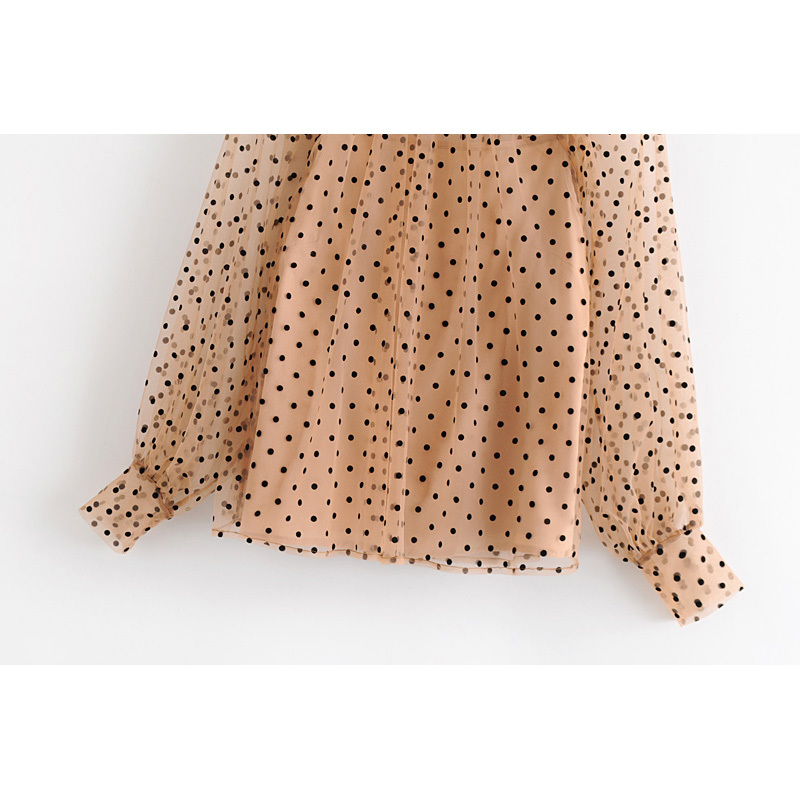 Arrival Women Sets Polka Dot Print Mesh Perspective Hellow Out T-shirts Solid Camis Tops Fashion 2Pc/Set Feminine Streetwear 210520