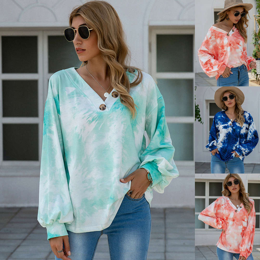 Hoodies & Women's Sweatshirts Autumn and winter tie dye printing loose V-Neck long sve top, Black
Hoodies & Women's Sweatshirts Autumn and winter tie dye printing loose V-Neck long sve top, Black