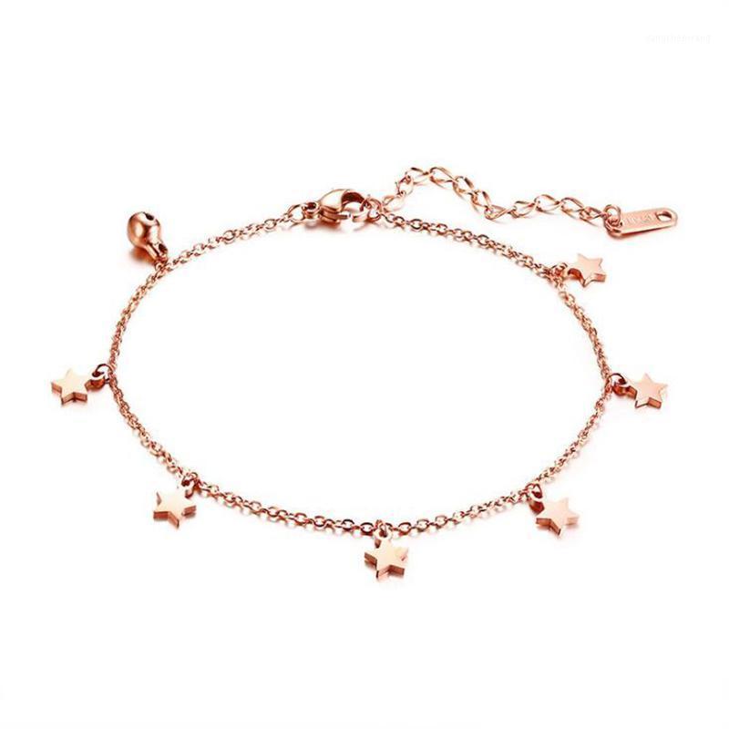 Titanium Steel Solid Small Bell&star Rose Gold Chain Anklets For Women Plating Ankle Bracelets Jewelry Bangle
Titanium Steel Solid Small Bell&star Rose Gold Chain Anklets For Women Plating Ankle Bracelets Jewelry Bangle