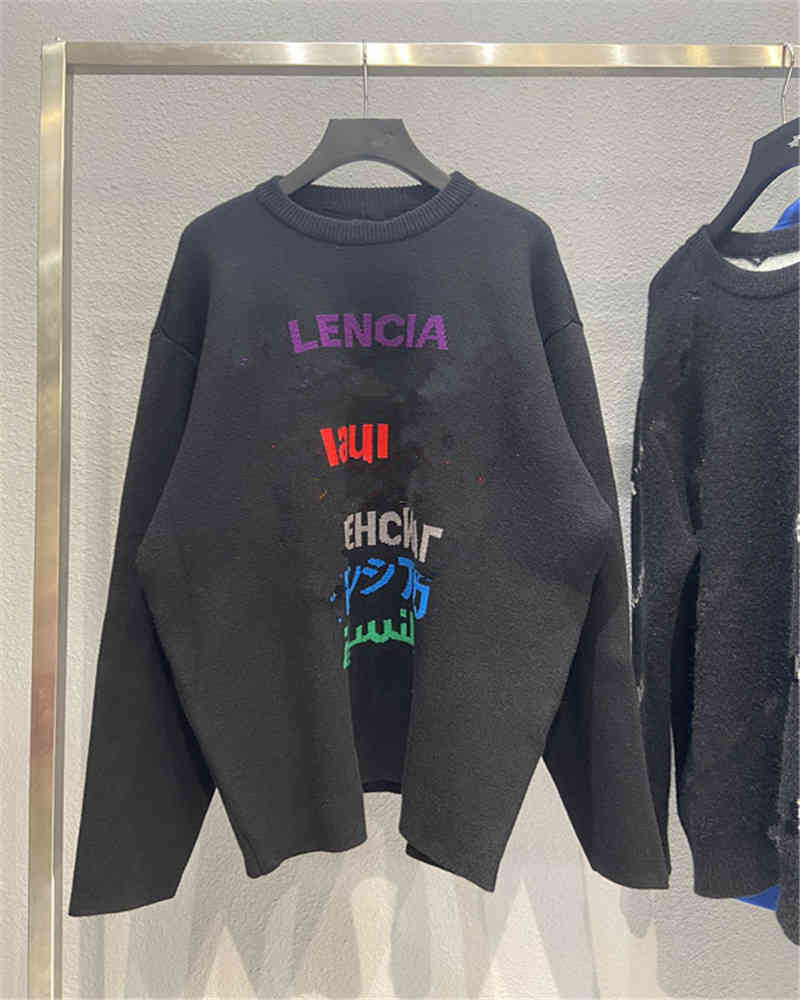 Men's Jackets High version B's autumn and winter sweaters seven languages printing weaving craft sweater men's women's market difference 07JX, Black
Men's Jackets High version B's autumn and winter sweaters seven languages printing weaving craft sweater men's women's market difference 07JX, Black