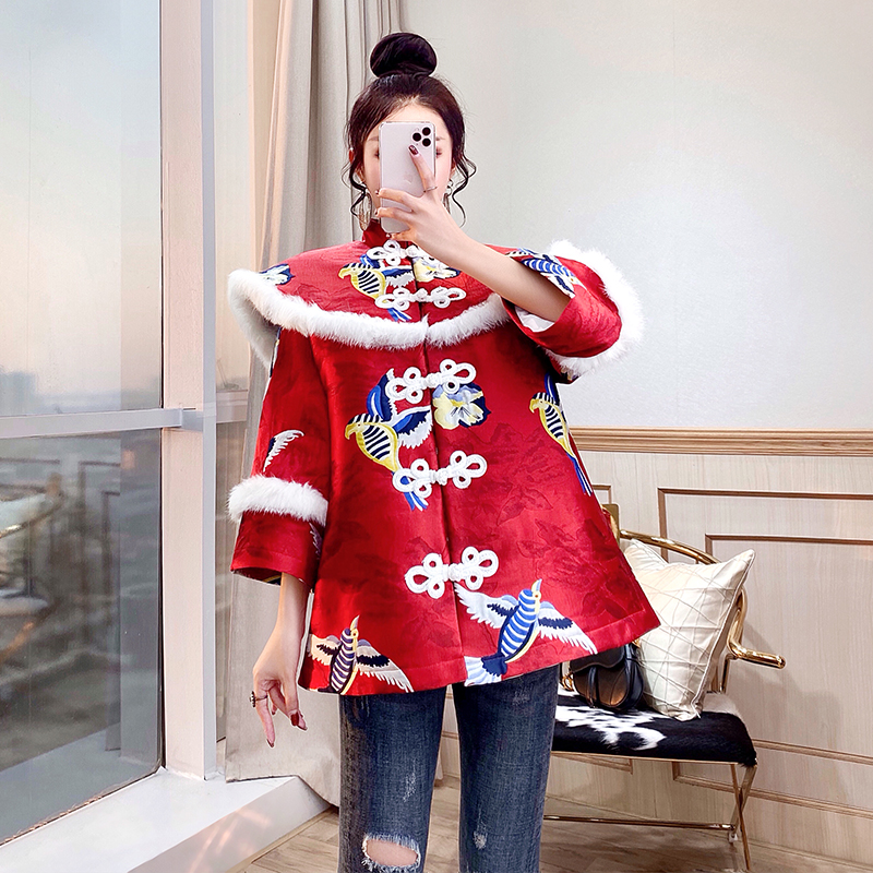 Tang style Chinese style thickened New Years Dress Adult cotton padded jacket winter dress womens new years dress red festive, Tan;black
Tang style Chinese style thickened New Years Dress Adult cotton padded jacket winter dress womens new years dress red festive, Tan;black