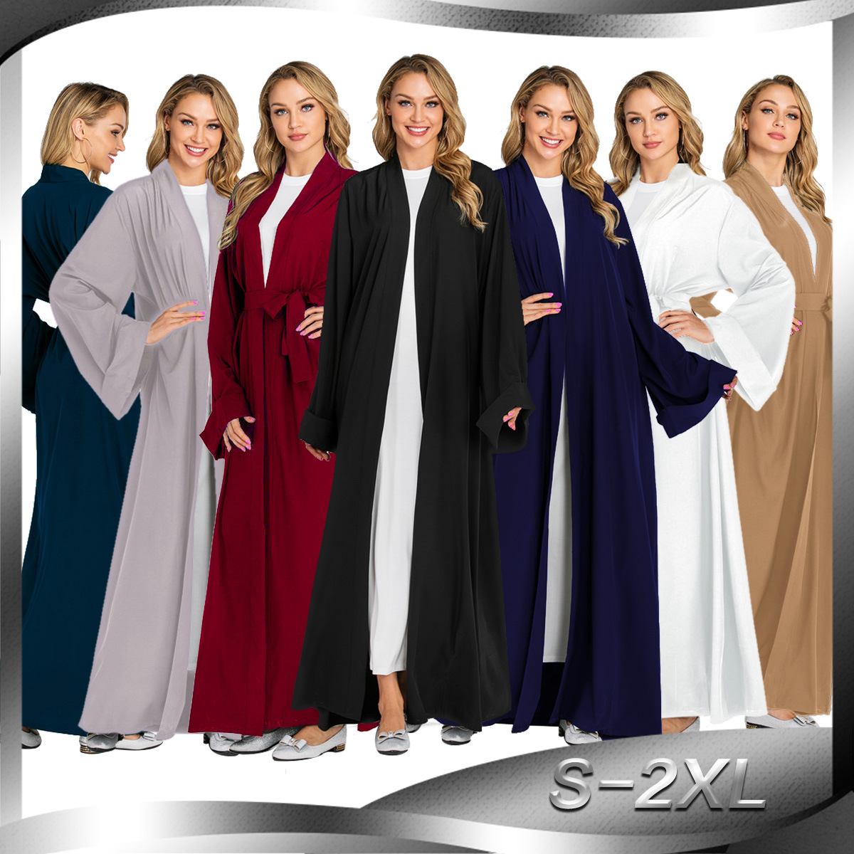 eid mubarak open abaya turkey abayas for women dubai muslim hijab dress kaftan caftan cardigan islam clothing vestido musulmanes, Red
eid mubarak open abaya turkey abayas for women dubai muslim hijab dress kaftan caftan cardigan islam clothing vestido musulmanes, Red