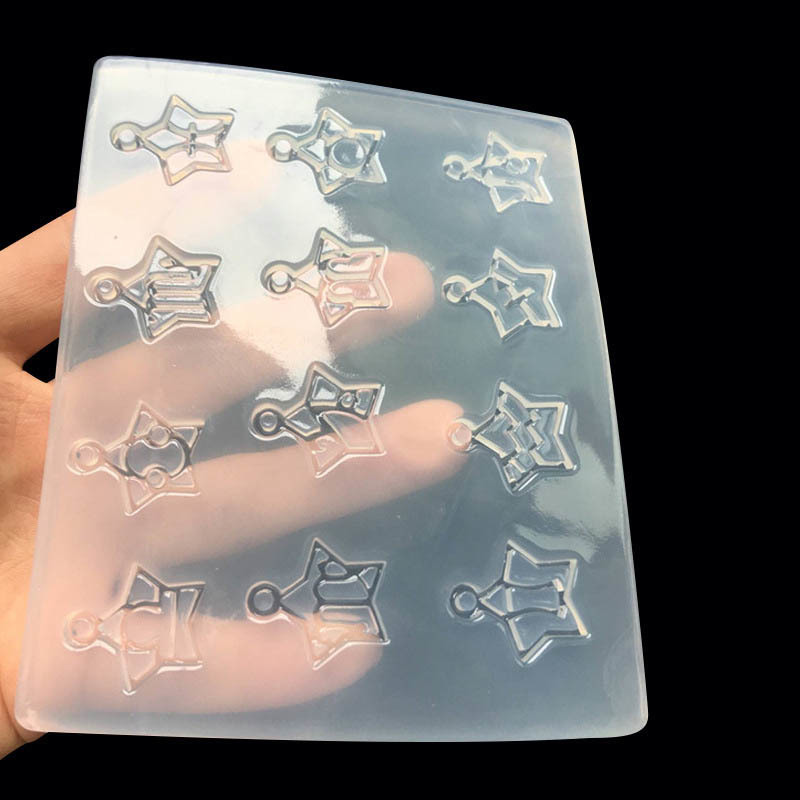 Clear Epoxy DIY Jewelry Making Tool Silicone 1PC Pendant Casting Crystal Molds Twelve Constellations Shape Hand Craft