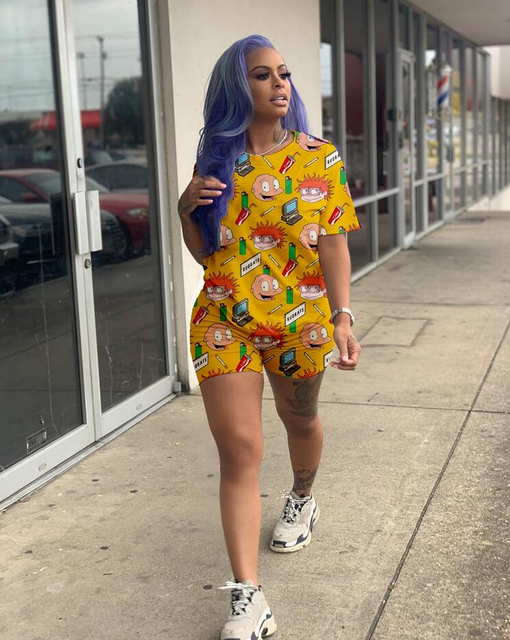 Women's Tracksuits Summer 2 Two piece Outfits set casual Short sleeve T-Shirt biker Shorts Suits sportswear plus size clothing, Orange
Women's Tracksuits Summer 2 Two piece Outfits set casual Short sleeve T-Shirt biker Shorts Suits sportswear plus size clothing, Orange