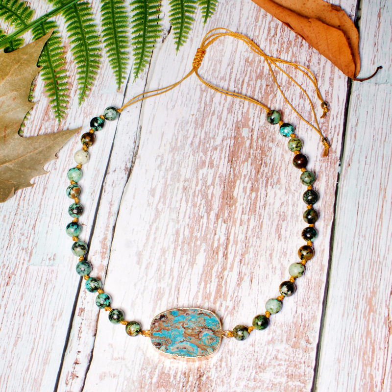MOON GIRL 8MM Natural Stone Handmade Choker Necklace for Women Ethnic Unique Vintage Boho Collier Femme Jewelry Dropshipping, Golden;silver
MOON GIRL 8MM Natural Stone Handmade Choker Necklace for Women Ethnic Unique Vintage Boho Collier Femme Jewelry Dropshipping, Golden;silver