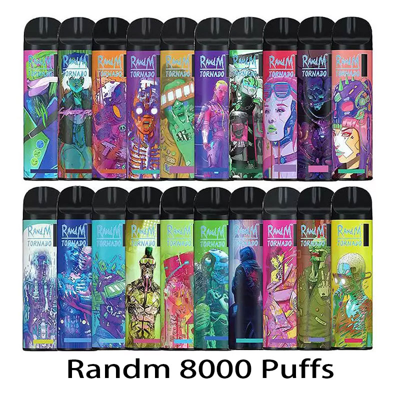 Original RandM Tornado 8000Puffs Disposable E cigarettes Pod Device Kit 1000mAh Rechargeable Battery 16ml Prefilled Pods vape pen VS Elf Esco bars Elux Legend
Original RandM Tornado 8000Puffs Disposable E cigarettes Pod Device Kit 1000mAh Rechargeable Battery 16ml Prefilled Pods vape pen VS Elf Esco bars Elux Legend