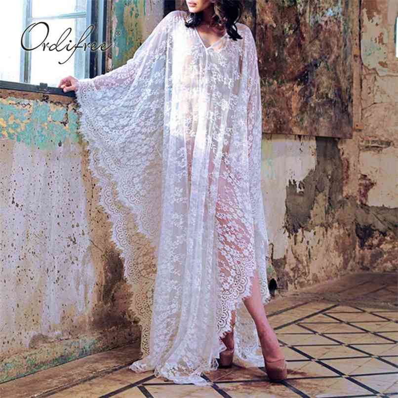 Summer Women Maxi Dress Sexy Transparent See Through Floor Length White Lace Long Beach 210513, White long
Summer Women Maxi Dress Sexy Transparent See Through Floor Length White Lace Long Beach 210513, White long
