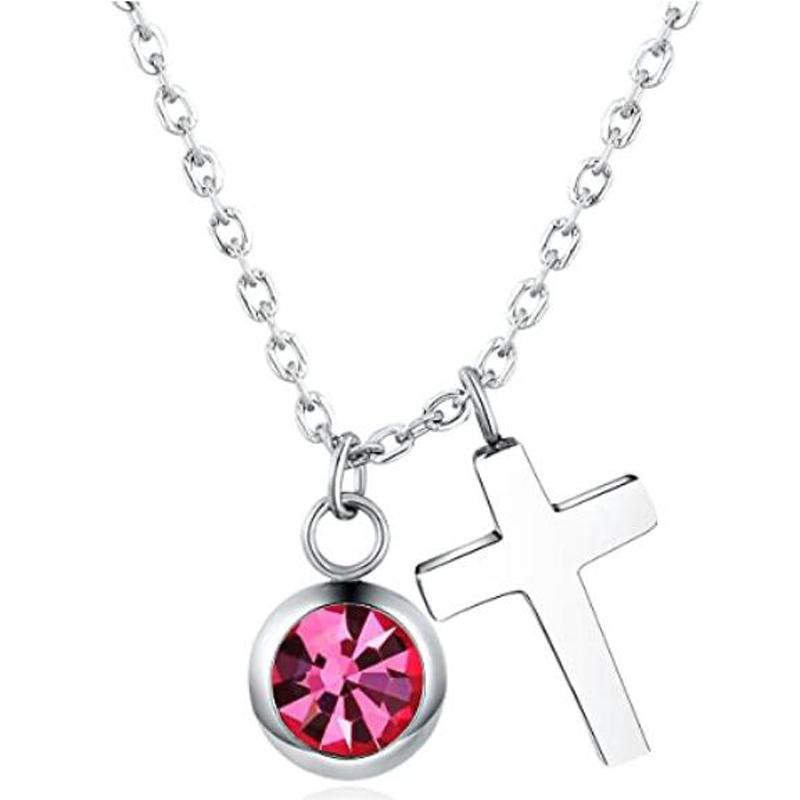 Pendant Necklaces Baptism Gift , Crystal Birthstones Cross CZ Necklace Gifts For Girls, Teens Or Women Christening First Communion
Pendant Necklaces Baptism Gift , Crystal Birthstones Cross CZ Necklace Gifts For Girls, Teens Or Women Christening First Communion