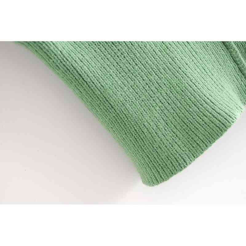 France Green Jacquard Flower Slim V neck Cardigans Women Sweater Retro Buttons Long sleeve Knitting Tops Vintage 210429