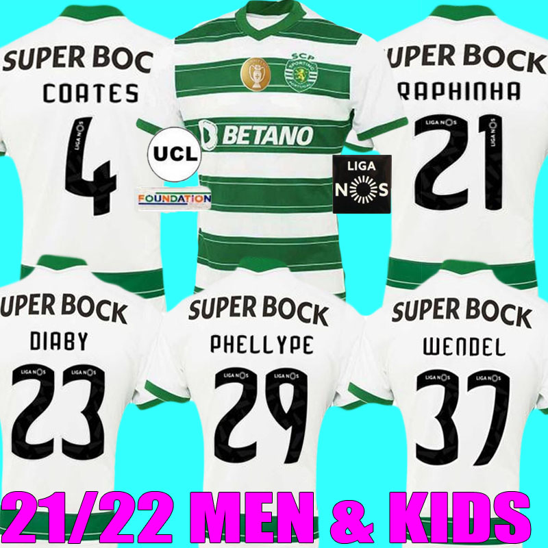 2021 2022 Sporting Clube de CP Lisbon soccer jerseys 21 22 C.RONALDO PHELLYPE B.FERNANDES football shirt DOST men kids kit uniform, 21 22 home adult +patch
2021 2022 Sporting Clube de CP Lisbon soccer jerseys 21 22 C.RONALDO PHELLYPE B.FERNANDES football shirt DOST men kids kit uniform, 21 22 home adult +patch