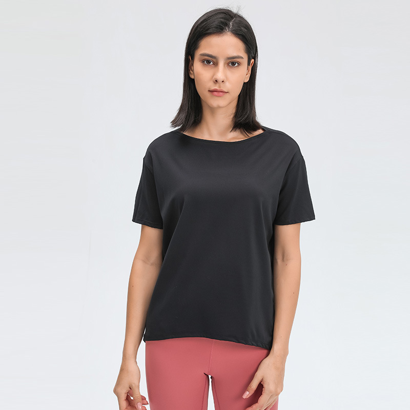 L079 Round Neck T Shirts Lady Yoga Outfit Solid Color Women Sports Tops Girl Fitness Shirt Soft Relaxed Fit Top Casual wear232S, Cyan frost
L079 Round Neck T Shirts Lady Yoga Outfit Solid Color Women Sports Tops Girl Fitness Shirt Soft Relaxed Fit Top Casual wear232S, Cyan frost