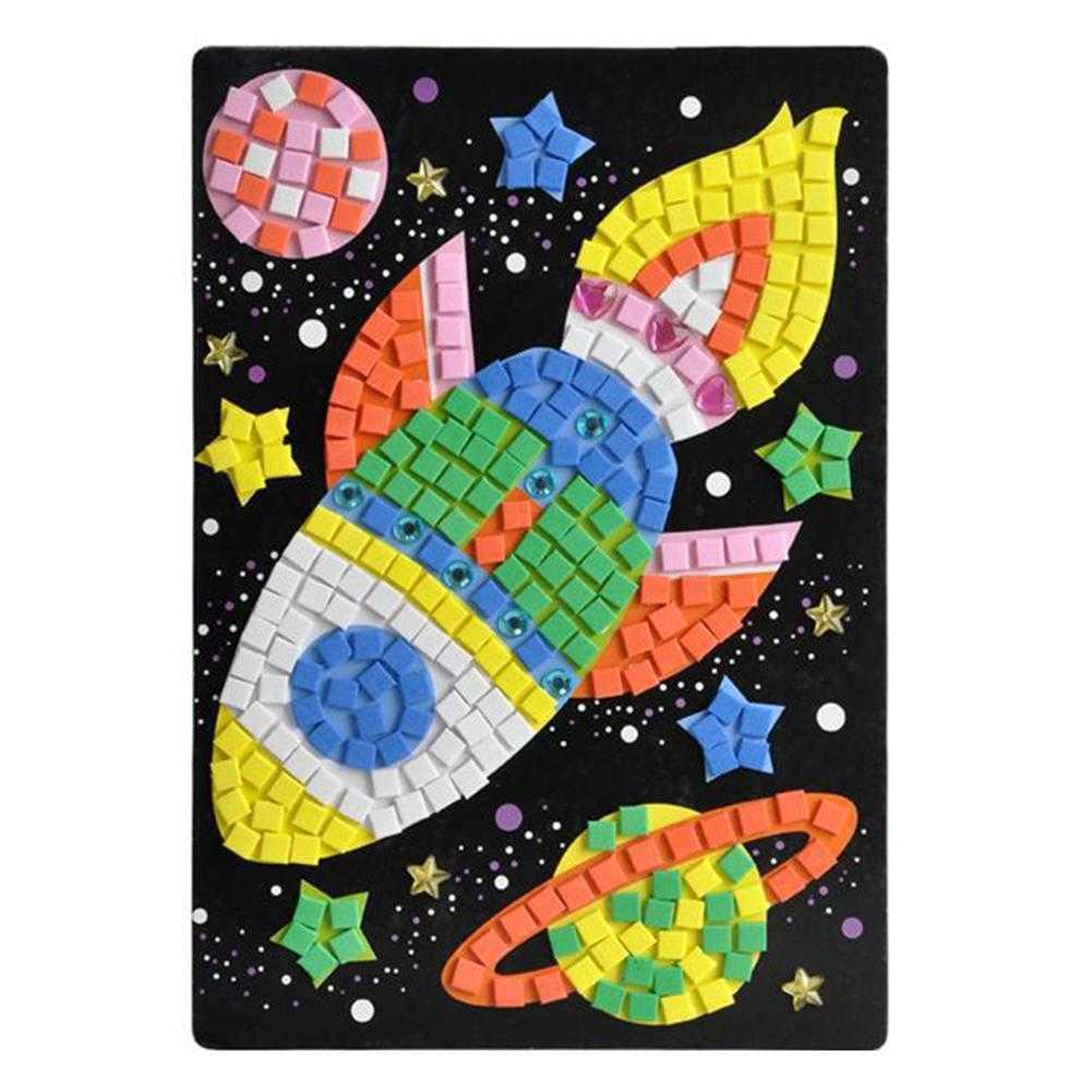 48 Style Wholesale Children Exquisite EVA Handmade Crystal Diamond And Paper Sticker Paste Painting Mosaic 3D Puzzle Toys For Kids