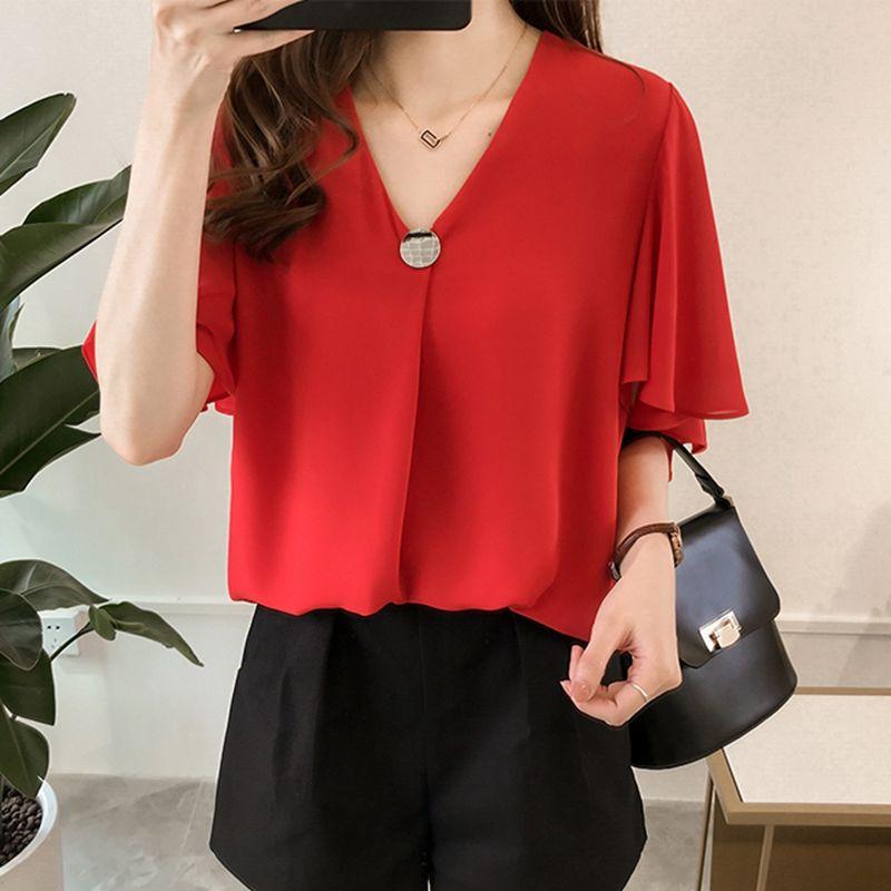 Women's Blouses & Shirts Plus Size Chiffon Women Summer Loose Casual 2021 Korean Style Butterfly Sleeve V-neck Female Tops Shirt P820, 2 style yellow
Women's Blouses & Shirts Plus Size Chiffon Women Summer Loose Casual 2021 Korean Style Butterfly Sleeve V-neck Female Tops Shirt P820, 2 style yellow