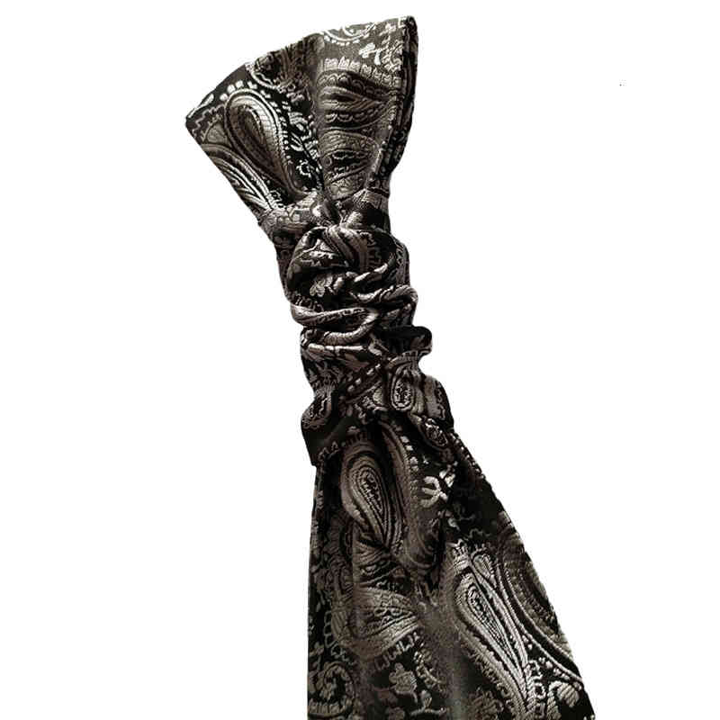 Necktie Scarf Corbata Gray Cashew Pattern Hong Kong Wedding Yarn Photo