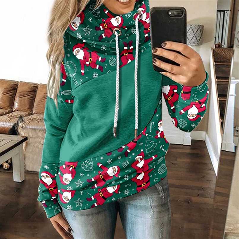 Women Long Sleeve Christmas Pattern Print Hooded Sweatshirt Fall Winter Drawstring Loose Sweatshirt Elegant Casual Pullover Tops 211109, 07 sky blue
Women Long Sleeve Christmas Pattern Print Hooded Sweatshirt Fall Winter Drawstring Loose Sweatshirt Elegant Casual Pullover Tops 211109, 07 sky blue