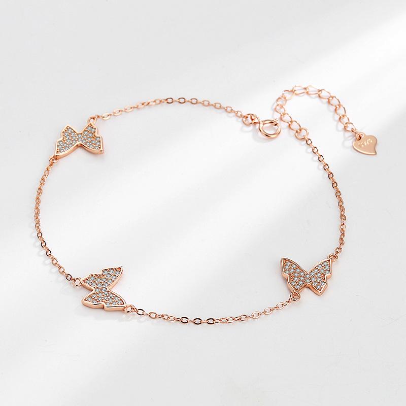 Link, Chain Summer S925 Sterling Silver Diamond-Embedded Fashion Elegant Butterfly Bracelet For Women Girlfriends'
Link, Chain Summer S925 Sterling Silver Diamond-Embedded Fashion Elegant Butterfly Bracelet For Women Girlfriends'
