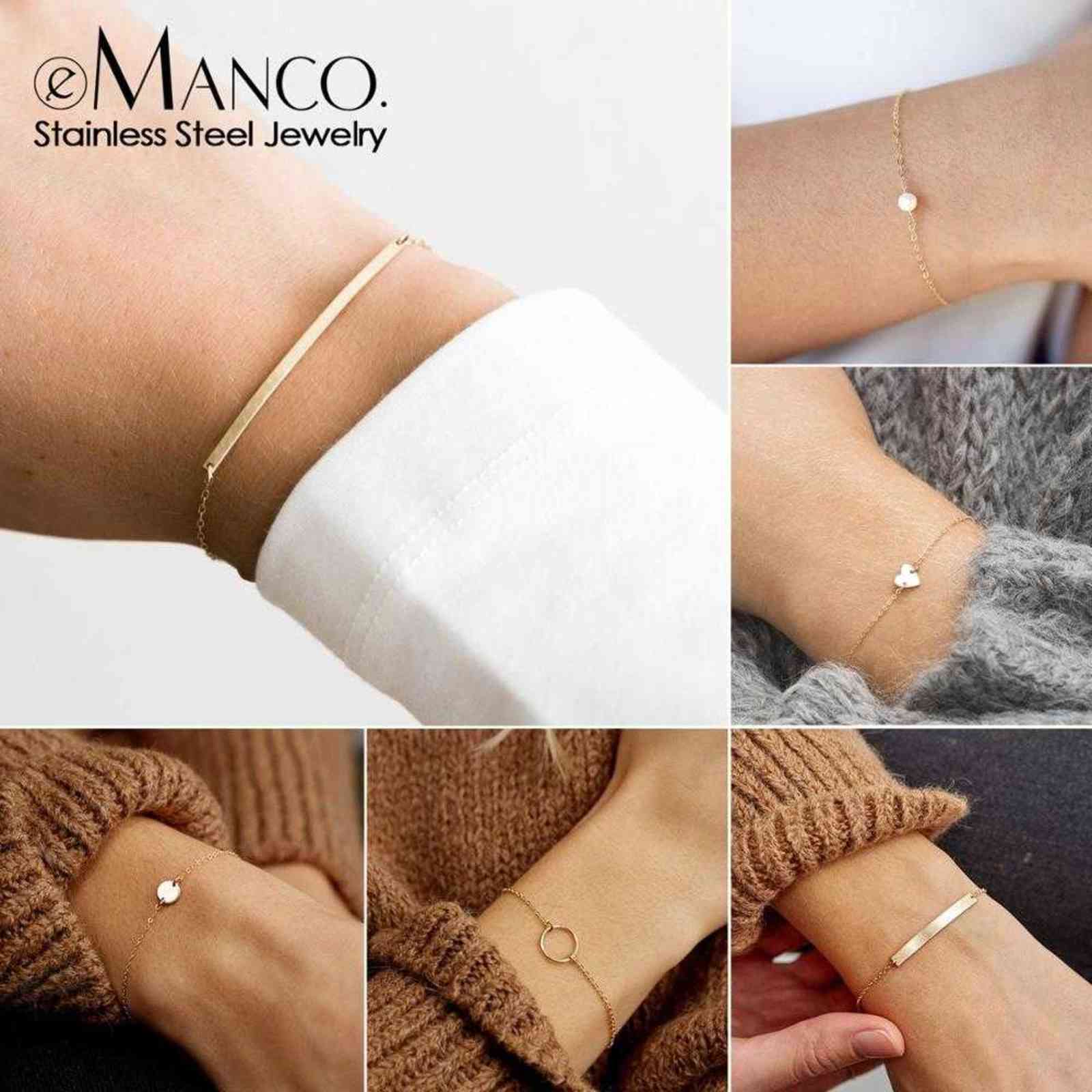 Emanco Not Darken 316l Stainless Steel Bracelets for Women Adjustable Chain Charm Minimalist Bracelet Jewellery
Emanco Not Darken 316l Stainless Steel Bracelets for Women Adjustable Chain Charm Minimalist Bracelet Jewellery