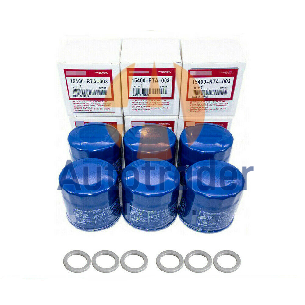 Set of 6 OIL FILTERS Engine Oil Filters Fits For Honda ACURA 15400-PLM-A02 15400-RTA-003 NEW
Set of 6 OIL FILTERS Engine Oil Filters Fits For Honda ACURA 15400-PLM-A02 15400-RTA-003 NEW