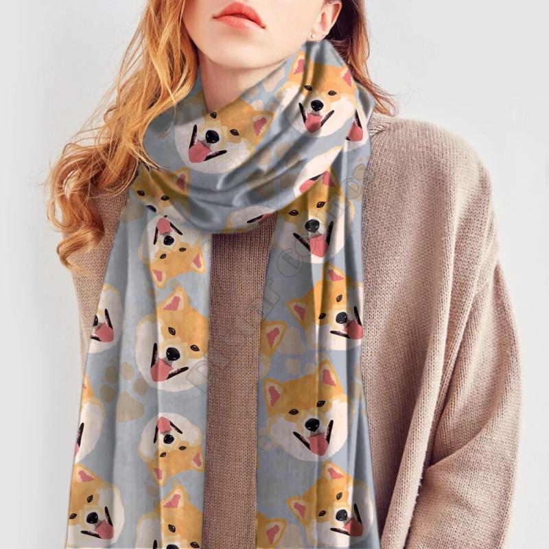 Scarves Cute Shiba Inu Scarf 3D Printed Imitation Cashmere Autumn And Winter Thickening Warm Funny Dog Shawl 06
Scarves Cute Shiba Inu Scarf 3D Printed Imitation Cashmere Autumn And Winter Thickening Warm Funny Dog Shawl 06