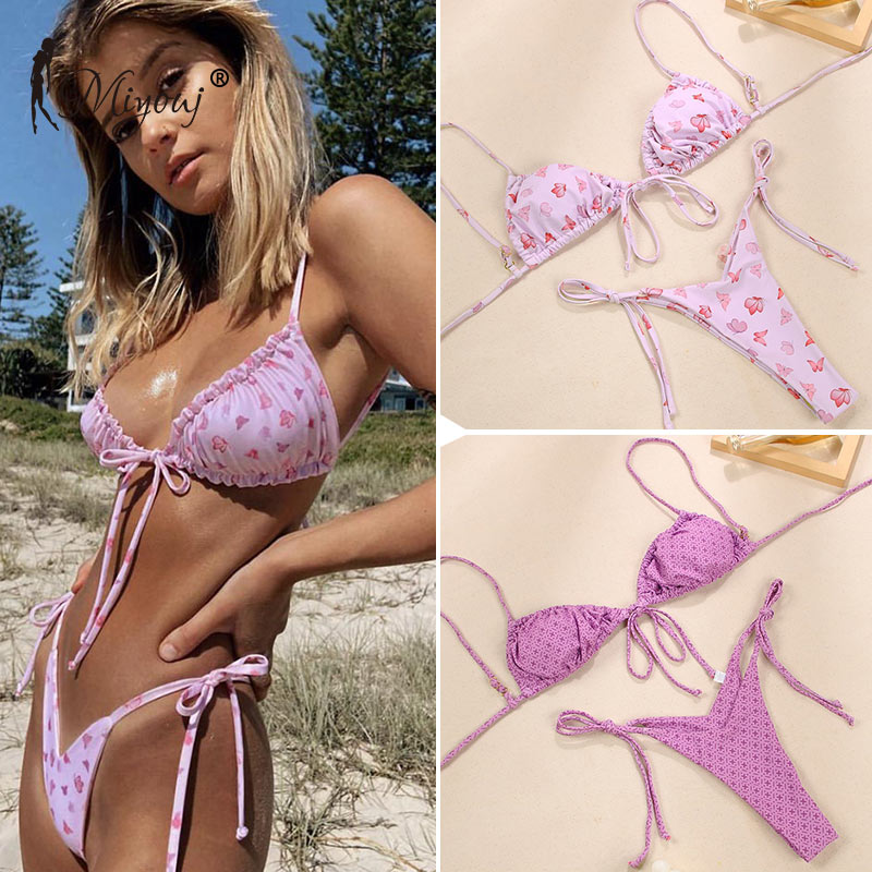 Miyouj Halter Bikinis Micro Thong Swimsuit New 2 Piece Swimwear High Cut Bikini Set Print Bandage Beachwear, 01
Miyouj Halter Bikinis Micro Thong Swimsuit New 2 Piece Swimwear High Cut Bikini Set Print Bandage Beachwear, 01