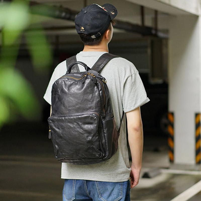 Backpack Men's School Bag Leather Casual Fashion Trend Large-capacity First Layer Handmade
Backpack Men's School Bag Leather Casual Fashion Trend Large-capacity First Layer Handmade