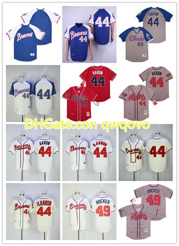 Vintage Atlanta 44 Hank Aaron H.Aaron 3 Dale Murphy 10 Chipper Jones 1957 1963 1973 1974 Baseball Jerseys, Blue;black
Vintage Atlanta 44 Hank Aaron H.Aaron 3 Dale Murphy 10 Chipper Jones 1957 1963 1973 1974 Baseball Jerseys, Blue;black
