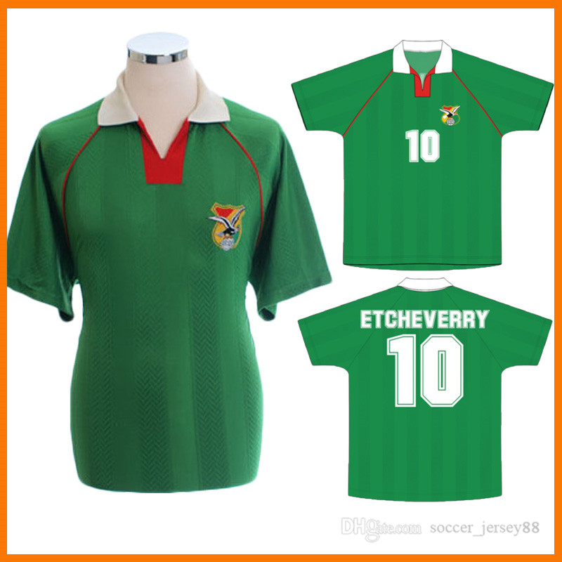 Bolivia 1994 Soccer Jerseys Retro version Sport Club do ETCHEVERREY 10 94 Short sleeve uniform vintage kits Football Shir, 1994 home
Bolivia 1994 Soccer Jerseys Retro version Sport Club do ETCHEVERREY 10 94 Short sleeve uniform vintage kits Football Shir, 1994 home